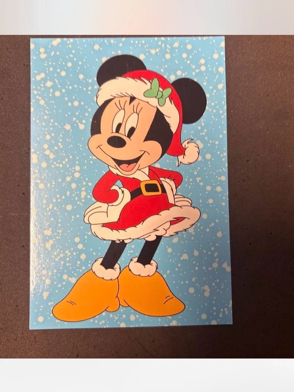 Disney Minnie Mouse Holiday Art Print 4x6- Red